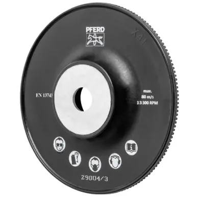 PFERD 69481 4-1/2" High Performance Fiber Disc Backing Pad - 5/8-11 Nut - Hard Desnity