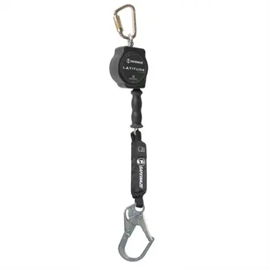 Safewaze SW8008-10-RBH - Latitude HD 10‘ Single Cable SRL-P Carabiner, Rebar Hook