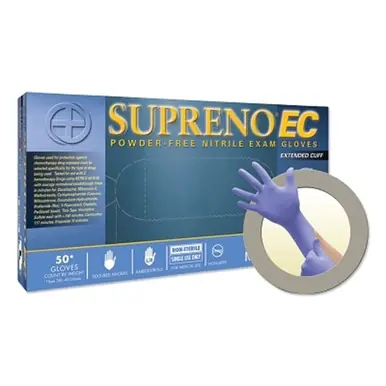 MICROFLEX SEC-375-M Supreno EC Nitrile Gloves, M, 5.5/8.3 mil