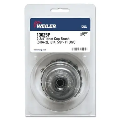 Weiler 13025P Wire Cup Brush, 2-3/4", 5/8-11 Arbor