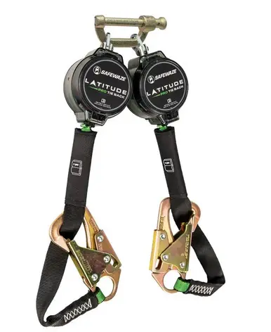 Safewaze 023-5368 - Latitude Pro Tie-Back 7′ Dual Web SRL-P 9012 BWB, 20" Tie-back