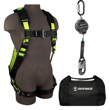 Safewaze FS143-2X - PRO Bag Combo FS185-2X Harness, 018-5009 SRL, FS8150 Bag
