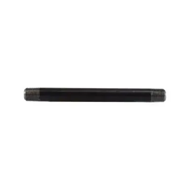 Midland Industries 59012SMLS - Seamless Pipe Nipple, 1/8" MPT x 1/8" MPT, 7" L, Steel, Black, SCH
