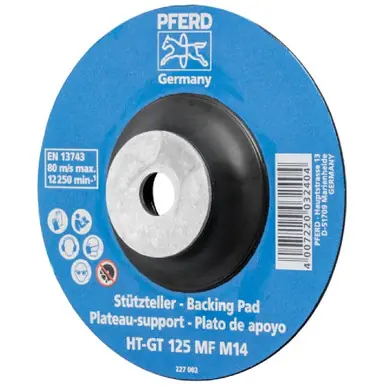 PFERD 69485 5" Temp.-Resistant Fiber Disc Backing Pad - 5/8-11 Nut - Hard Desnity