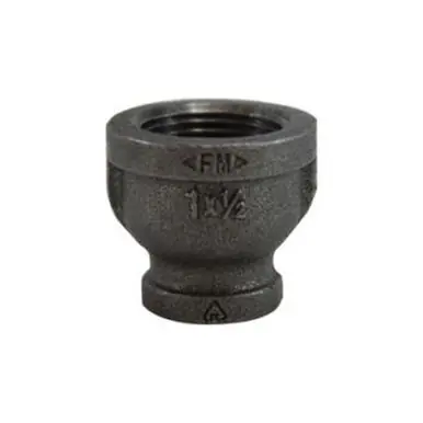 Midland Industries 65465 - Reducing Coupling, 4" FPT x 2-1/2" FPT, Iron, Black, 150 lb