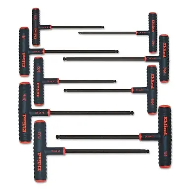 Eklind Tool 60809 Power-T 9-Piece Inch Ball-Hex Key Set, 9" Handle