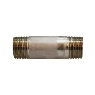 Midland Industries 52088 - Seamless Pipe Nipple, 3/4" MPT x 3/4" MPT, 5" L, Stainless Steel, SCH 80