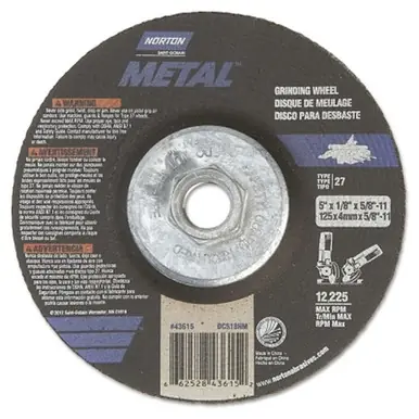 Norton 66252801865 Gemini Depressed Center Wheel, 6" x 1/4" x 7/8"
