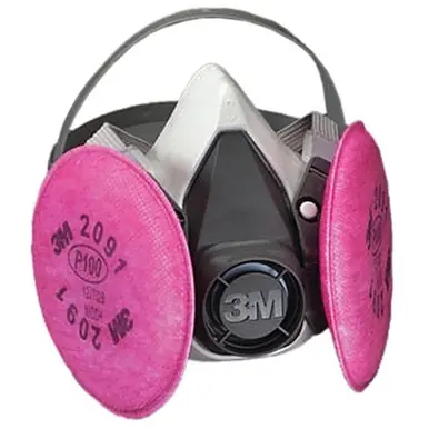 3M 6191 6000 Series Half Facepiece Respirator Assembly, Small