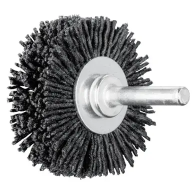 PFERD 84201 2" OD M-BRAD Mounted Wheel Brush .040"/120 Grit Cer. Ox., 1/4" stem (10pk)