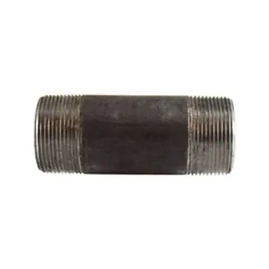 Midland Industries 59140SMLS - Seamless Pipe Nipple, 1-1/2" MPT x 1-1/2" MPT, Close L, Steel, Black,
