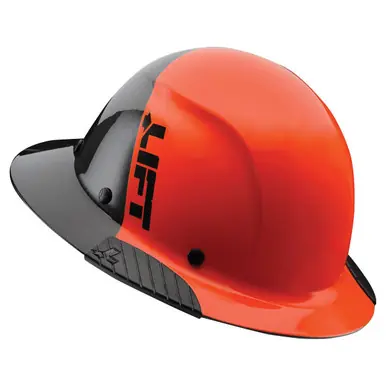 LIFT HDF50C-19OC - DAX Carbon Fiber Full Brim 50-50 Hard Hat (Orange/Black)