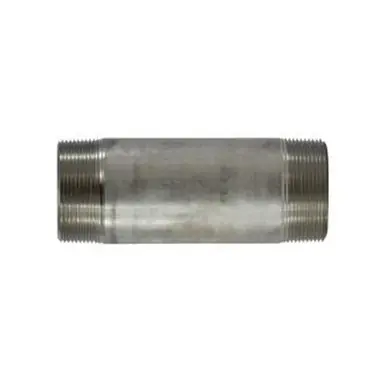 Midland Industries 49220 - Welded Pipe Nipple, 4" MPT x 4" MPT, Close L, Stainless Steel, SCH 40