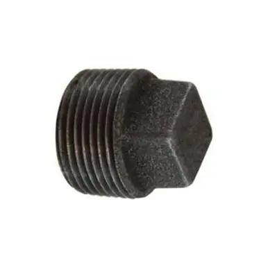 Midland Industries 65659 - Cored Square Head Plug, 2-1/2" MPT, Iron, Black