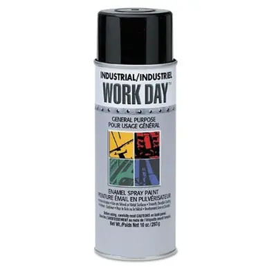 Krylon A04406007 Industrial Work Day Enamel Paint, Yellow, 10 oz Aerosol (12pk)