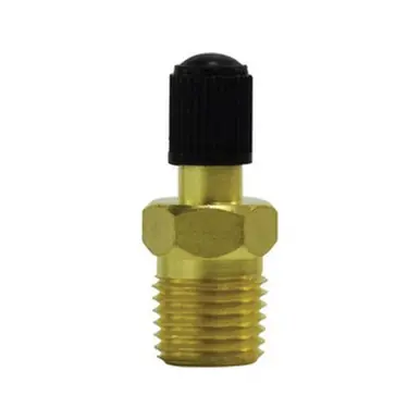 Midland Industries 46622 - Spring Core Tank Valve w/ Black Cap, 1/4" Nominal, NPT(M), 300 psi