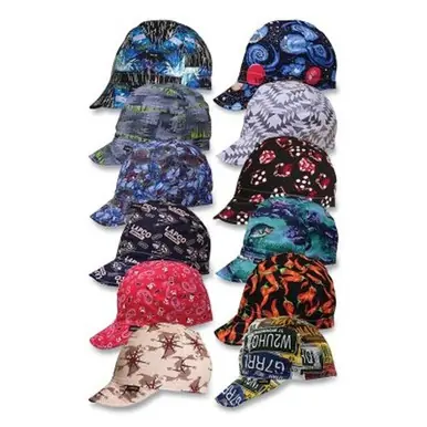 LAPCO C-7 High Crown Welding Cap, Size 7, Assorted Prints, 4-Panel