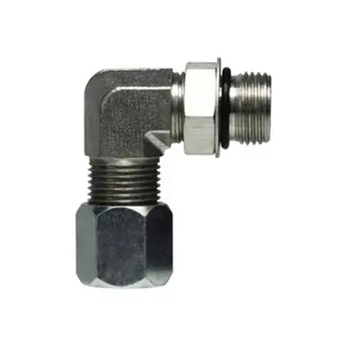 Midland Industries SSC680188 - 90° Elbow, 1/2" Flareless Tube x 3/4" Male ORB, Stainless Steel