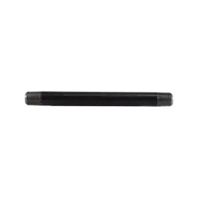 Midland Industries 59009SMLS - Seamless Pipe Nipple, 1/8" MPT x 1/8" MPT, 5" L, Steel, Black, SCH