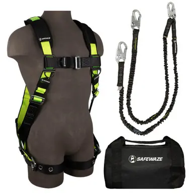 Safewaze FS133-DL-S/M - PRO Bag Combo FS185-S/M Harness, FS581 Lanyard, FS8150 Bag