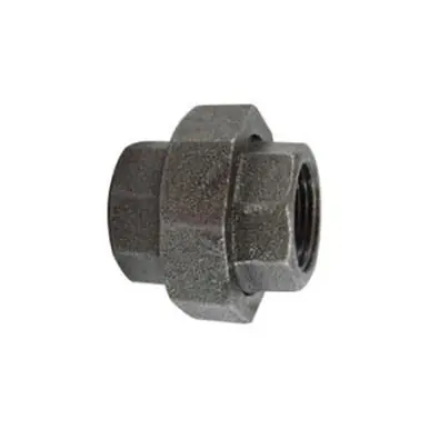 Midland Industries 65600 - Union, 1/8" FPT x 1/8" FPT, Iron, Black, 150 lb