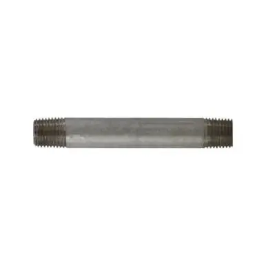 Midland Industries 52030 - Seamless Pipe Nipple, 1/4" MPT x 1/4" MPT, 6" L, Stainless Steel, SCH 80