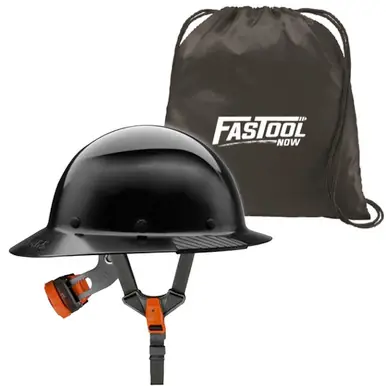 LIFT HDF-24MKG - DAX FRP MIPS Hard Hat (BLACK) - Full Brim w/Tote Bag