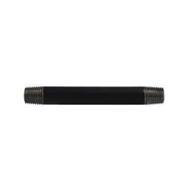 Midland Industries 59030SMLS - Seamless Pipe Nipple, 1/4" MPT x 1/4" MPT, 6" L, Steel, Black, SCH 80