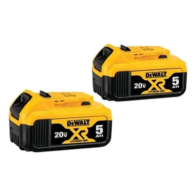 DeWalt DCB205-2 20V MAX 5.0Ah Lithium-Ion Battery, 2-Pack