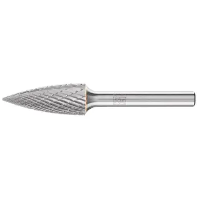 PFERD 25656 Carbide Bur - Tree (Pointed End), ALU Cut 5/8" x 1/1" x 1/4" Shank - SG-6