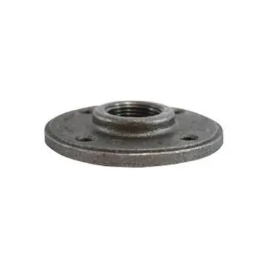 Midland Industries 65695 - Round Floor Flange, 1-1/4" FPT, Iron, Black, 150