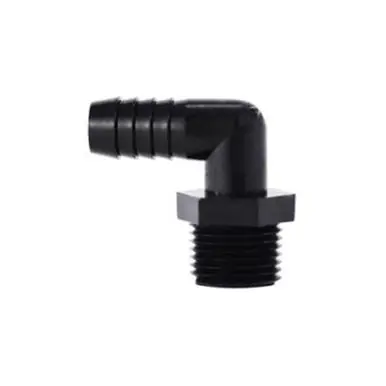 Midland Industries 33316B - 90° Barstock Elbow, 1" Hose Barbed x 1" MIP, Polyethylene