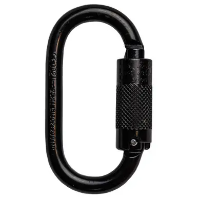 Safewaze 019-9002 - Oval Steel Triple Lock Carabiner