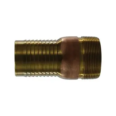 Midland Industries 973607 - Combination King Nipple, 3" Hose Barbed x 3" MPT, Brass