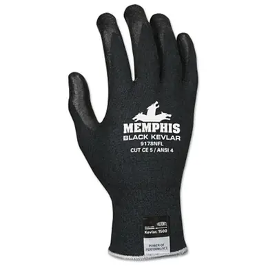 MCR Safety 9178NFL Cut Protection Gloves, Large, Black