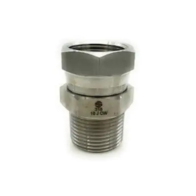 Midland Industries SS1404-06-06 - Swivel Adapter, 3/8" NPT(M) x 3/8" FNPSM, Stainless