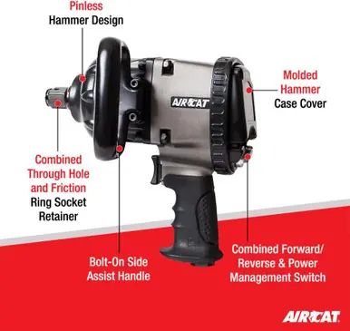 AIRCAT 1880-P-A - 1" Pistol Grip Impact Wrench