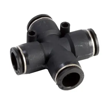GRACO 16U479 - Fitting, Cross, 1/2 Tube, Plastic, Plastic