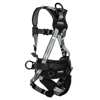 Safewaze 025-1756 - PRO+ Slate Construction Harness Alu 3D, Alu QC Chest/Legs, Trauma Relief (XS)
