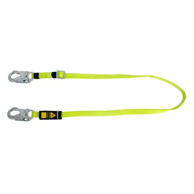 Safewaze 023-2100 - Arc Flash 4-6‘ Adjustable Web Restraint Lanyard Snap hooks
