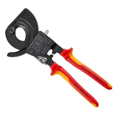 KNIPEX 9536250SBA 10‘‘ Cable Cutters-Ratcheting Type - 1000V Insulated
