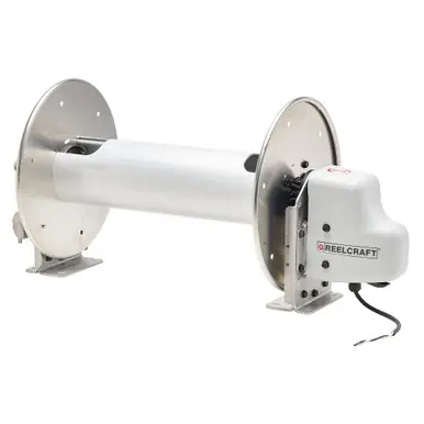Reelcraft E23022-310 - 12V Motorized 3/4" x 250‘ Aluminum Reel, 3000 psi, Stainless Swivel
