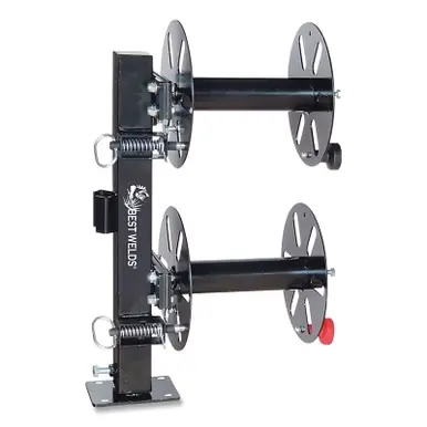 Best Welds 911-BWCR12DSB - Double Cable Reel w/ Swivel Base, 150 ft of 1/0; 125 ft of 2/0