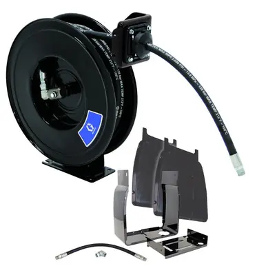 GRACO 2004729 - SD10 Oil Hose Reel, 1/2" x 35 ft w/ Enclosure Kit, Black