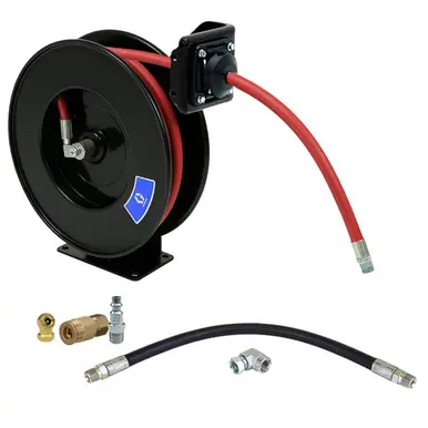 GRACO 2004723 - SD10 Air/Water/Antifreeze Hose Reel, 3/8" x 35ft, Black