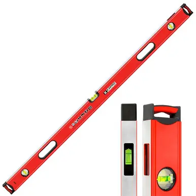 KAPRO 985-41X - Apollo 48" Heavy-Duty Professional Box Level, Magnified Vials, Dual View Plumb