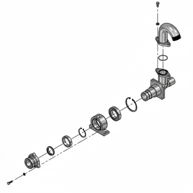 Reelcraft S360042-15F - 1-1/2" Fluid Path Spindle Assembly