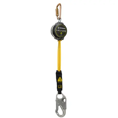 Safewaze 024-5482 - Latitude Pro Arc Flash 10‘ Single Web SRL-P Steel Carabiner - Snap