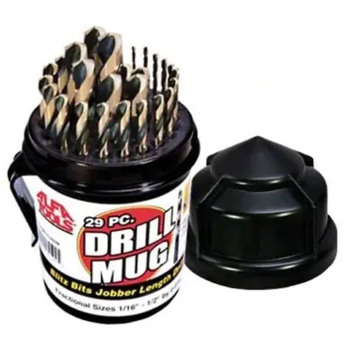 ALFA BB74190DM - 29pc Blitz Drill Bit Set - Jobber‘s Length, in Drill Mug