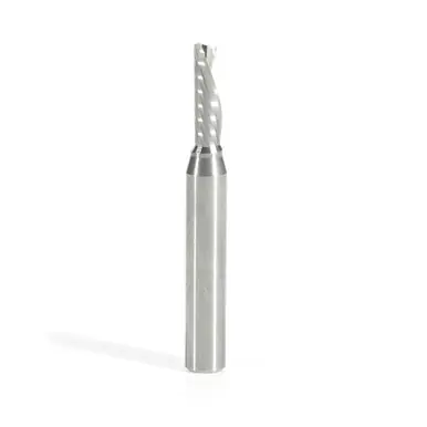 Amana 51517 Spiral O-Single Flute, Plastic Cutting 3/16 D x 5/8 CH x 1/4 Shank x 2" Down-Cut CNC
